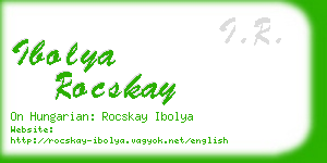 ibolya rocskay business card